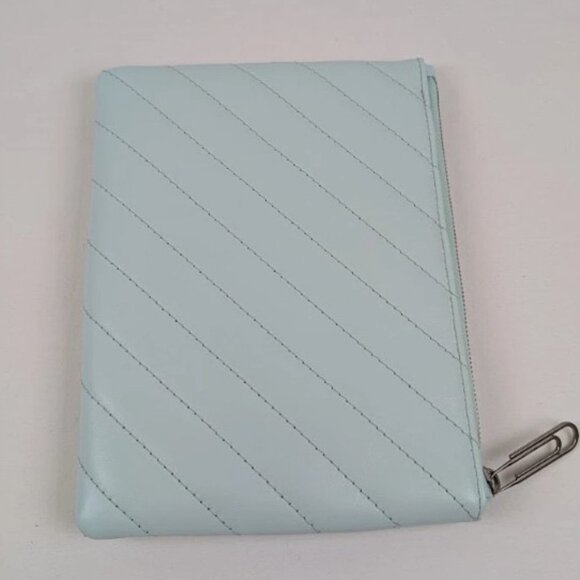 Off-White Jackhammer Flat Pouch Leather Blue Bag - Picture 3 of 6